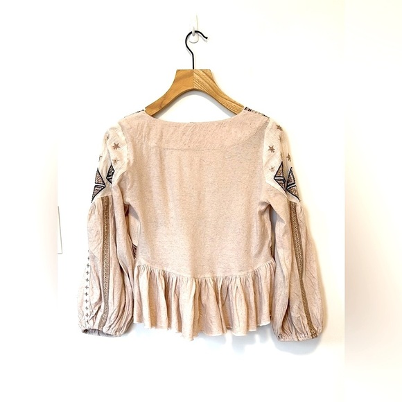 Free People Aria Embroidered Top , sz XS - Picture 10 of 12